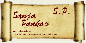 Sanja Pankov vizit kartica